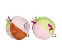 Goki Soft Ball with a Bell Pink Green