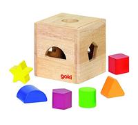 Goki Shape Sorting Cube Box Wooden Toy