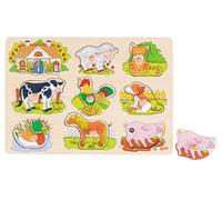 Goki 57895 Soundpuzzle, Farm, with Animal Voices, Mixed
