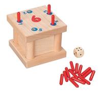Goki The Tricky 6 Peg Game Childrens Family Number Activity Kids Wood Toy