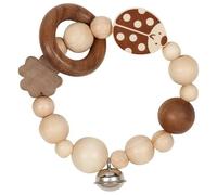 Goki Touch Ring Rattle Ladybird Wooden Childrens Kids Motor Skills Sensory Toy