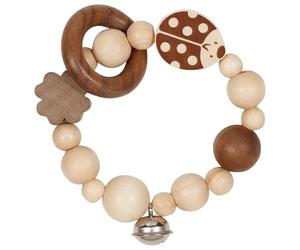 Goki Touch Ring Rattle Ladybird Wooden Childrens Kids Motor Skills Sensory Toy