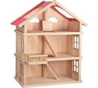 Goki Wooden 3 Floor Dolls House in Brown | Size: 1 Pack Goki Brown 1 Pack