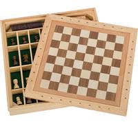 Goki Wooden 3 Game Compendium in Brown | Size: 1 Pack Goki Brown 1 Pack