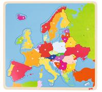 Goki Wooden 35 Piece Europe Puzzle | Size: 1 Pack Goki Multicolor 1 Pack