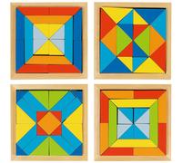 Goki Wooden 4 Piece World of Shapes Puzzle I