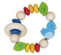 Goki Wooden Baby Touch Ring Elastic Bird | Size: 1 Pack Goki Multicolor 1 Pack