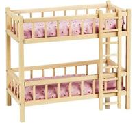 Goki Wooden Bunkbed W/ Ladder Dollhouse Furniture Toy