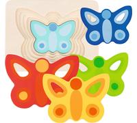 Goki Wooden Butterfly II 5 Piece Puzzle | Size: 1 Pack Goki Multicolor 1 Pack