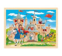 Goki Wooden Jigsaw Puzzle Knights Castle Childrens 96 Piece Activity Toy Set - Age 3+