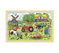 GoKi Wooden Jigsaw Puzzle Mr Millers Farm,30 x 20 cm