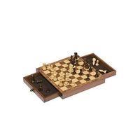 Goki Wooden Magnetic Chess Set With Drawers One Colour