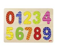 Goki Wooden Numbers Puzzle Colourful Childrens Kids Educational Learning Toy