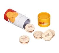 Goki Wooden Toy Biscuits - Double Biscuit in Cardboard Packaging
