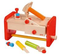 Goki Wooden Workbench w/ Tools Storage Box Childrens Kids Imaginative Toy