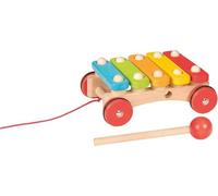 Goki 61894 Xylophone with wheels Kids' Instrument Accessories, Multi-Coloured (Multi-Coloured)