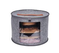 Goklmn Large Hat Box Travel,Foldable Hat Boxes with Lids, Decorative Closet Organizer For Women and Men,Suitable for Various Types of Hats,15.7 x11 Inch,Gray