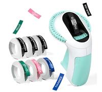 Goknu Embossing Label Maker, E975 Embossed Label Maker, Embosser Label Makers with 6 Label Tapes 3/8"(9mm),3D Label Printer Machine Handheld,Old Style Embossing Labeller for Home Gift and DIY-Green