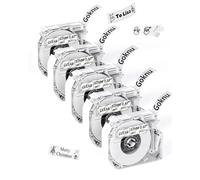 Goknu Tape Replacement for Brother P Touch M Tape MK221 MK 231, M950 M960 Thermal Tape Compatible with Brother PT-M95 PTM95 PT-70BM PT-65 PT-90 PT-80 PT-85 Label Machine, 12mm x 8m Black on Clear