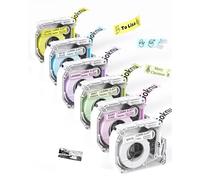 Goknu Tape Replacement for Brother P Touch M Tape MK221 MK 231, M950 M960 Thermal Transfer Tape Compatible with Brother PT-M95 PTM95 PT-70BM PT-65 PT-90 PT-80 Label Maker,12mm x 4m Black on 6 Colors