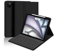 GOKOCO Keyboard Case for 2025 iPad Air 13inch M3&2024 Air 13inch M2&Pro 12.9inch 3rd/4th/5th/6th Gen Cover with Magnetically Wireless Bluetooth Keyboard for Air7 Give Full Protection with iPad-Black