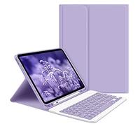GOKOCO Keyboard Case for 2025 iPad Air M3 11”&Air M2 11”&Air 4th/5th Gen,Tablet Cover for Air 10.9 inch with Magnetically Detachable Wireless Bluetooth Keyboard Give Full Protection with iPad-Purple