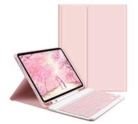GOKOCO Keyboard Case for 2025 iPad Air M3 11”&Air M2 11”&Air 4th/5th Gen,Tablet Cover for Air 10.9 inch with Magnetically Detachable Wireless Bluetooth Keyboard Give Full Protection with iPad-Pink