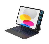 GOKOCO Magnetic Keyboard Case for 2025 iPad 11th Gen A16 &2024 10th Gen 10.9inch,Tablet Keyboard Cover for A16 11″,Multi-Touch Trackpad&Power visualization with Shortcut key QWERTY UK Layout-Black