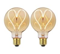Gokoly Vintage LED Light Bulb E27, Screw 4W Spiral Filament Bulb, Globe Edison Light Bulb, Big Size 95mm Retro Decorative Light Bulbs Warm White 2200K, Pack of 2