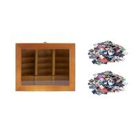 Gokoti 1-Shelf Rustic Wooden Anti- with 400 Miniature Books