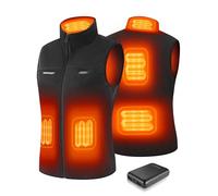 Gokozy Heated Gilet for Women, 5-Zone Polar Fleece, Lightweight | 10000mAh Battery, 3 Heat Settings, Heated Body Warmer for Winter Commuting, Dog Walking, Gift for Her