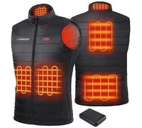 Gokozy Heated Vest for Men with 10000Mah Battery Pack, Heated Gilet Lightweight Heated Jacket and Waterproof Vest for Hunting/Hiking