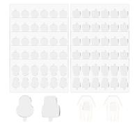 Goktvai 120pcs Adhesive Tapes, Transparent Double Sided Mini Figures Sticker Pads No Residue & Secure Hold Clear Sticky Dot Glue Tack Putty for DIY Wall Poster Decoration (2 Styles)