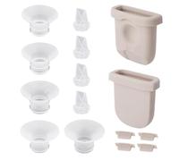 Goktvai 15pcs Replacement Parts Kit for Eufy Breast Pump, Includes 2 Silicone Diaphragms 4 Duckbill Valves 5 Flanges & 4 Sealing Plugs Compatible with Eufy S1 Pro/S1/E10/E20 Wearable Breast Pumps