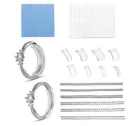 Goktvai 16pcs Ring Size Adjuster, Invisible Tightener Transparent Ring Spacer Adjuster Never Come off and Spin for Women Men