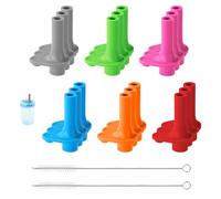 Goktvai 18pcs Replacement Bite Valve for Zak Designs Kelso 15oz, Silicone Bite Valve with Cleaning Brush BPA-Free Reusable Straw Cup Accessories Compatible with Zak Water Bottles