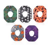 Goktvai 25 Pcs Adhesive Patches for Dexcom G7, 5 Styles Waterproof & Breathable Latex Free Non-Woven Fabric Over Patch with Hole Sensor Covers Tape Overpatch CGM Stickers (Halloween Style)