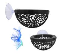 Goktvai 2pcs Floating Betta Hammock, Love Heart Shaped Floating Bettas Hide with Suction Cap Cable Ties 3D Aquarium Decoration for Small Fish & Decor
