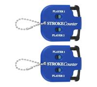 Goktvai 2pcs Golf Stroke Counters, Portable Score Keeper with Hanging Rope Mini Square Design 2 Player Stroke Counter Clicker for Golf Training Competitions & Games (Blue)