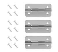Goktvai 3pcs Stainless Steel Cooler Hinges for Igloo Ice Chests, Freezer Hinges with 12 Screws Replacement Parts Camping Coolers Accessories for Igloo 50-165 QT