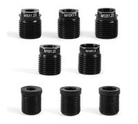 Goktvai 5pcs Gear Shift Knob Adapter Kit, Universal Aluminum Alloy Shifter Knob Thread Adapters with Plastic Fittings for M10/M14 Threads Nut Inserts for Car Truck SUV Stick Manual Shifter Replace