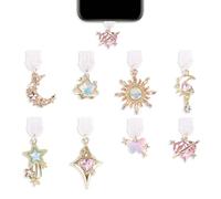 Goktvai 8pcs Cute Dust Plug Charm Compatible with Kindle & Phone & Electronic Devices Type-C Charger Port, Fun Dust Plug Pendant for Electronic Devices Accessory(Combo 2)