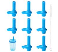 Goktvai 8pcs Replacement Bite Valve for Zak Designs Kelso 15oz, BPA-Free Silicone Mouthpiece with Cleaning Brush Compatible with Zak Reusable Straw Cup Bottle Accessories Lid Parts (Blue)