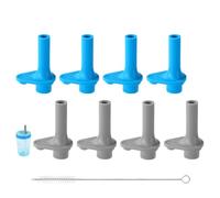 Goktvai 8pcs Replacement Bite Valve for Zak Designs Kelso 15oz, BPA-Free Silicone Mouthpiece with Cleaning Brush Compatible with Zak Reusable Straw Cup Bottle Accessories Lid Parts (Blue, Gray)