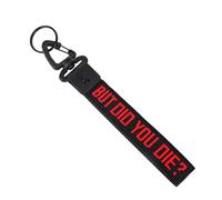 Goktvai But Did You Die Keychain, Personalized Custom Motorcycle Key Tag Keyring Hand Wrist Lanyard Wristlet for Luggage Funny Key Chain Ring Accessories for Car Scooters Trucks Dirt Bike