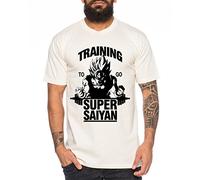 Goku Super Saiyan Men's T-Shirt One Goku Dragon Master Son Ball Vegeta Turtle Roshi Piece Golds Db, Farbe2:Natur;Größe2:Large