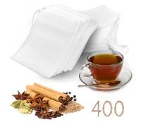 Gokyvei 400Pcs Tea Filter Bags, Disposable Tea Filter Bags for Loose Leaf Tea from Safe Natural Materials, Empty Tea Bags Suitable for Loose-Leaf Tea, Coffee, Spices, Herbs (3.54 x 2.75 inch)