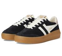 Gola Athena Ladies Black/Off White/Rose/Gum Suede Lace Up Trainers