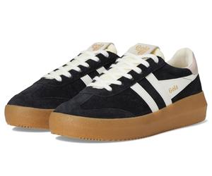 Gola Athena Ladies Black/Off White/Rose/Gum Suede Lace Up Trainers