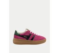 Gola Athena Suede Colour Block Trainers Pink Mix